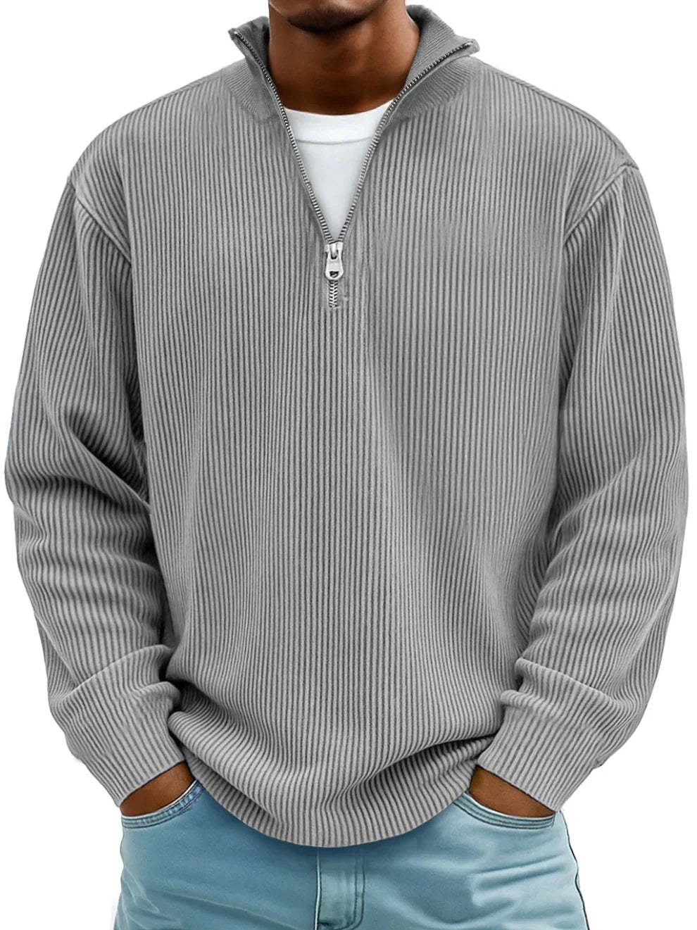 Barrett | Men's Ribbed Half-Zip Sweater