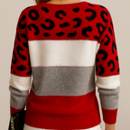 Charm | Women's Leopard Print Relaxed Sweater