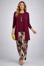 Fiona | Women's Patterned Cardigan Three-Piece Set