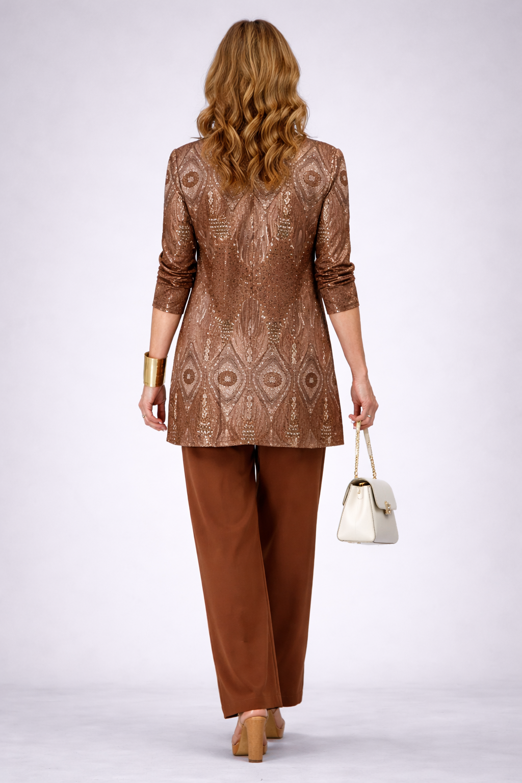 Leslie | Women's Patterned Cardigan Three-Piece Set