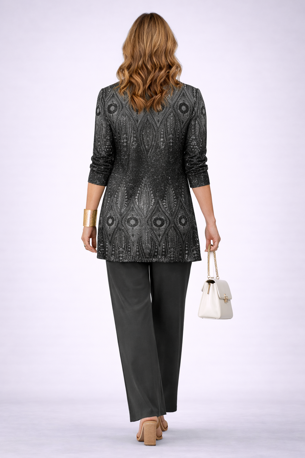 Hailey | Women's Patterned Cardigan Three-Piece Set