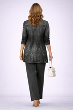 Hailey | Women's Patterned Cardigan Three-Piece Set
