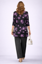 Helen | Women's Patterned Cardigan Three-Piece Set