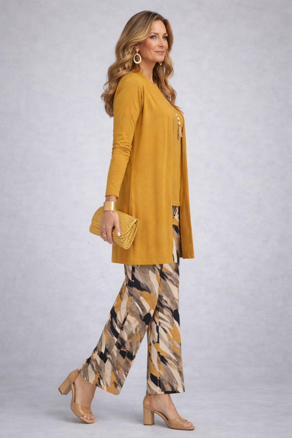Ailene | Women's Patterned Cardigan Three-Piece Set