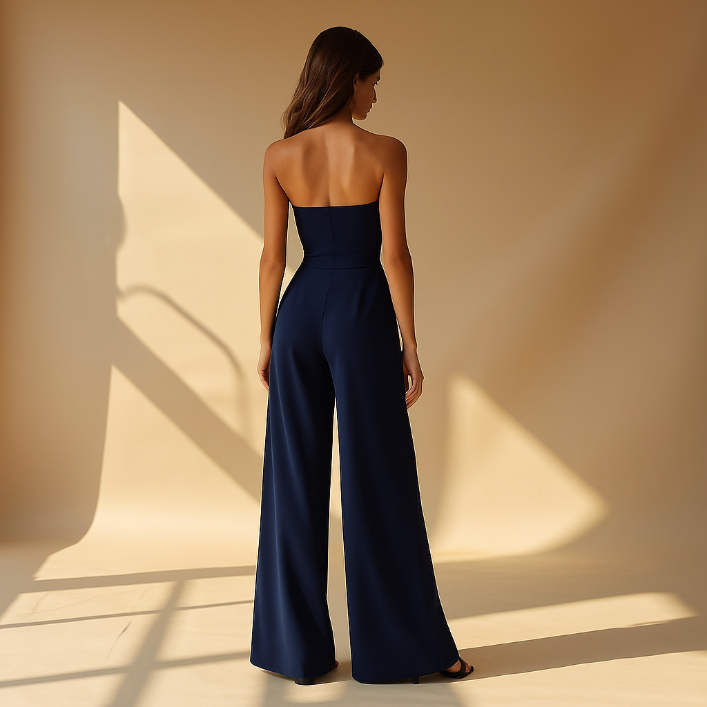 Simone | Women's Strapless Wide-Leg Jumpsuit