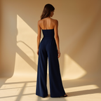Simone | Women's Strapless Wide-Leg Jumpsuit