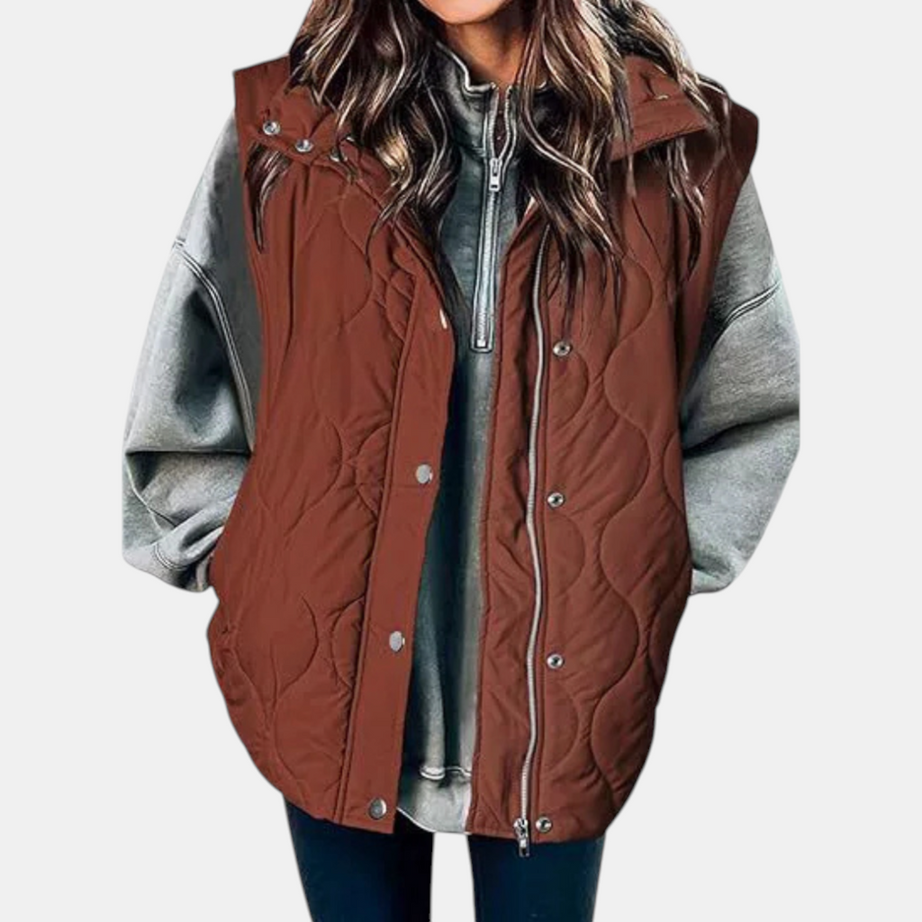 Flora | Women's Quilted Gilet with Removable Hood