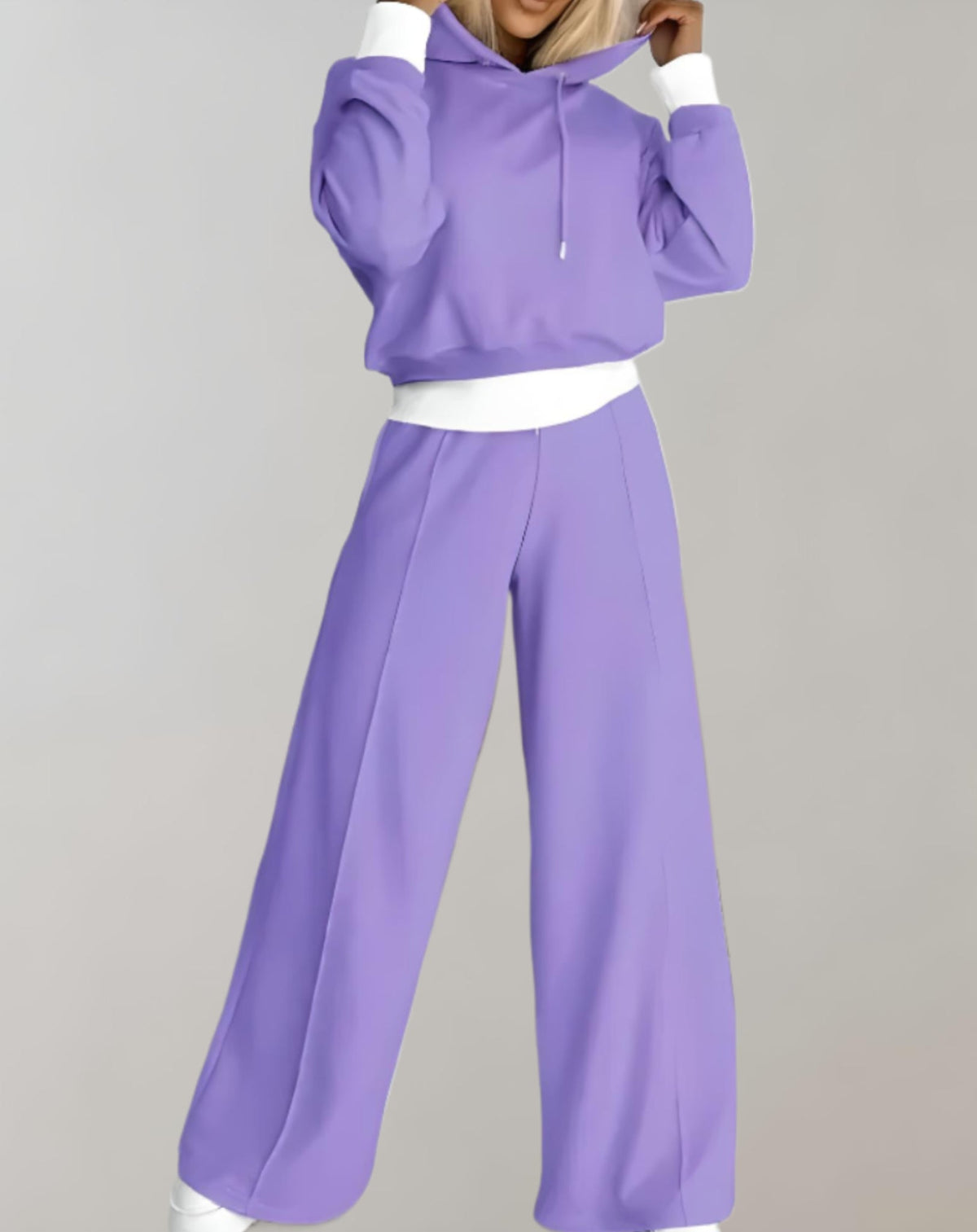 Arden | Women's Cropped Hoodie & Wide-Leg Lounge Set