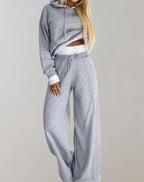 Arden | Women's Cropped Hoodie & Wide-Leg Lounge Set
