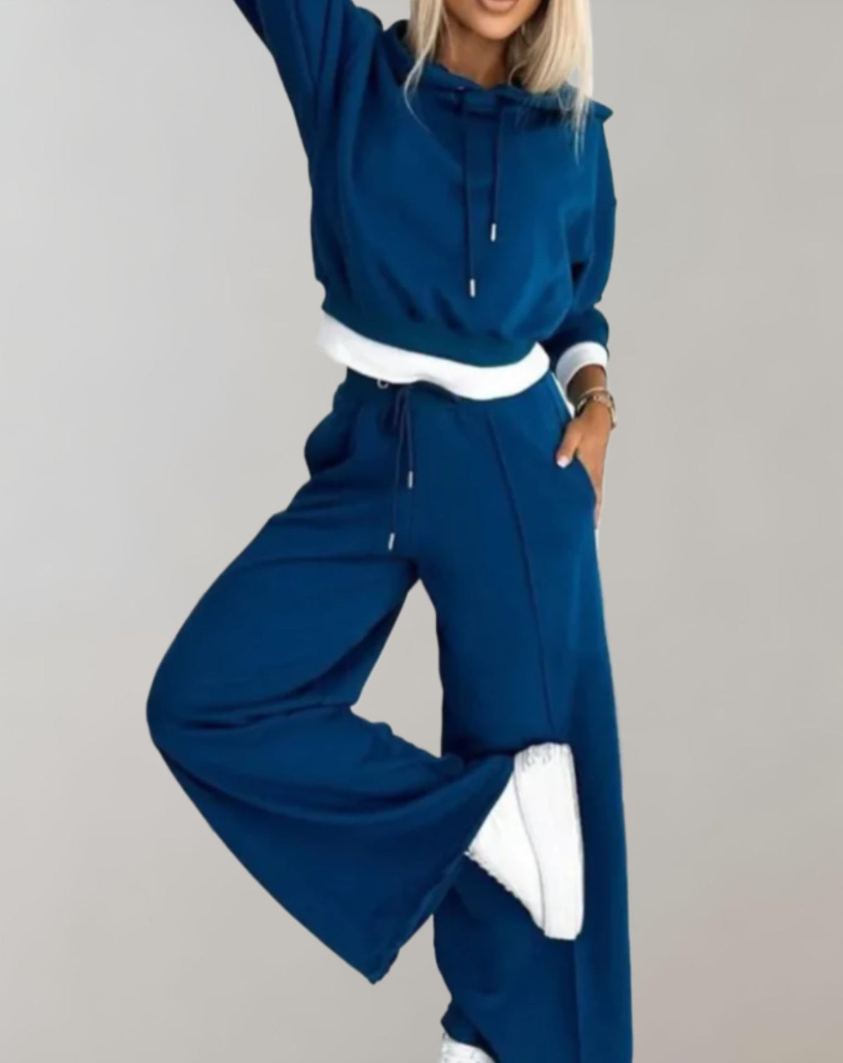 Arden | Women's Cropped Hoodie & Wide-Leg Lounge Set