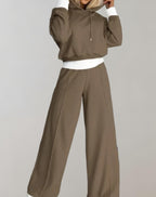Arden | Women's Cropped Hoodie & Wide-Leg Lounge Set