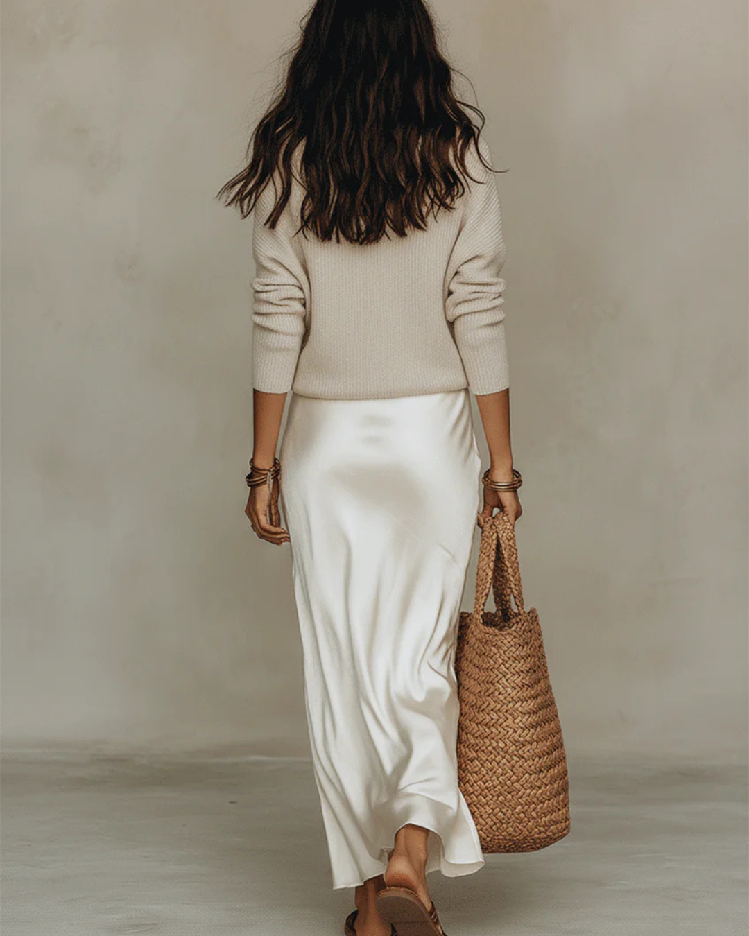 Emery | Women's V-Neck Midi Dress with Ribbed Sweater