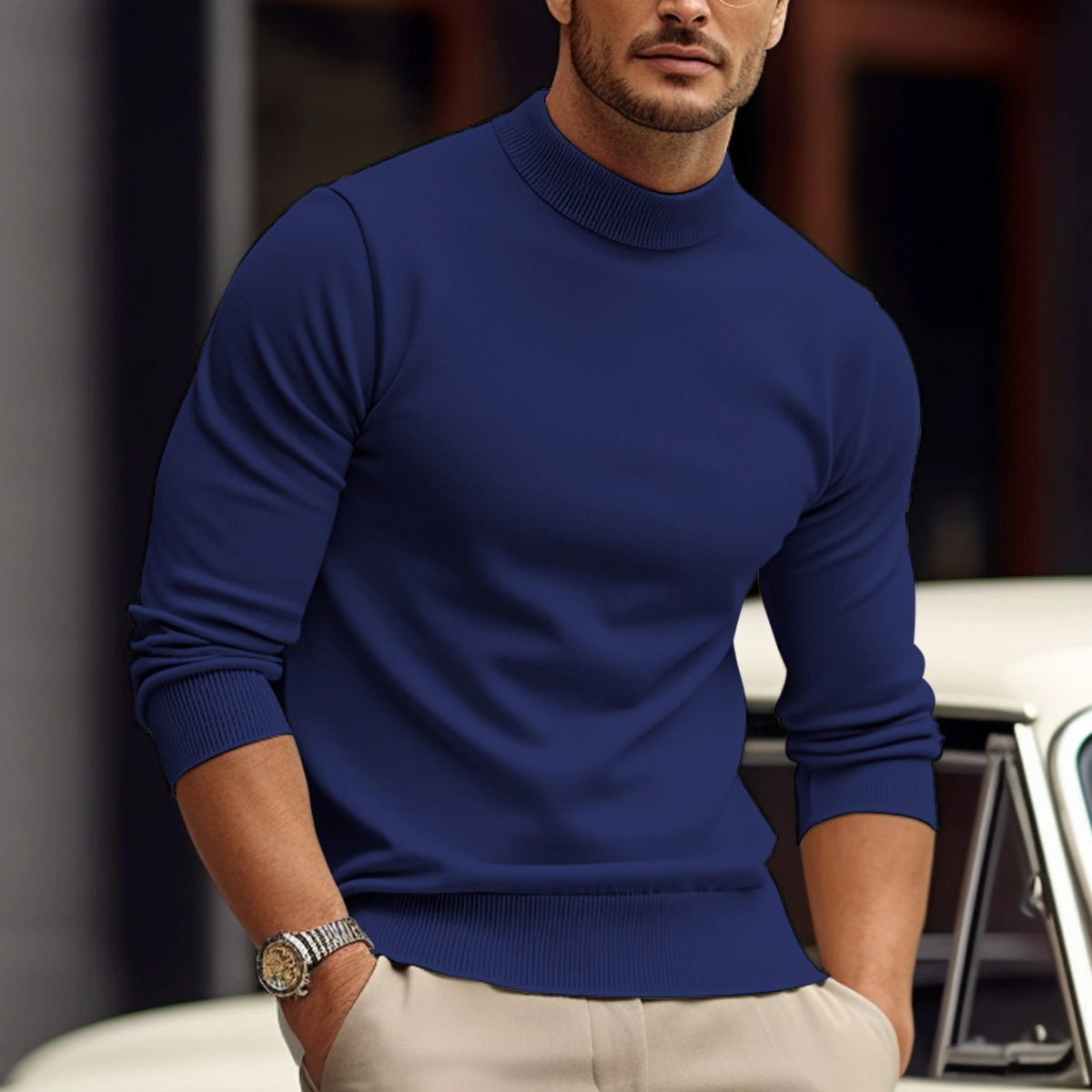 Kael | Men's Turtleneck Cotton Sweater