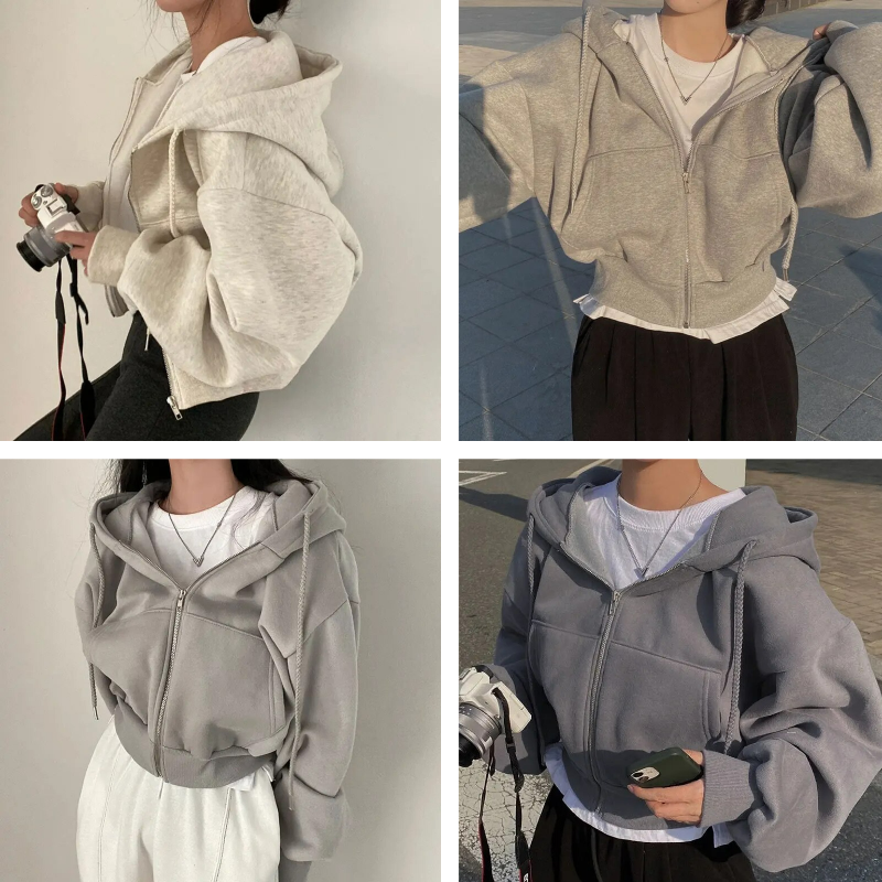 Harriet | Women's Oversized Zip Hoodie with Pockets