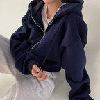 Harriet | Women's Oversized Zip Hoodie with Pockets