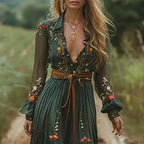 Bohemian Floral Maxi Dress - Summer Boho Elegant Style for Women