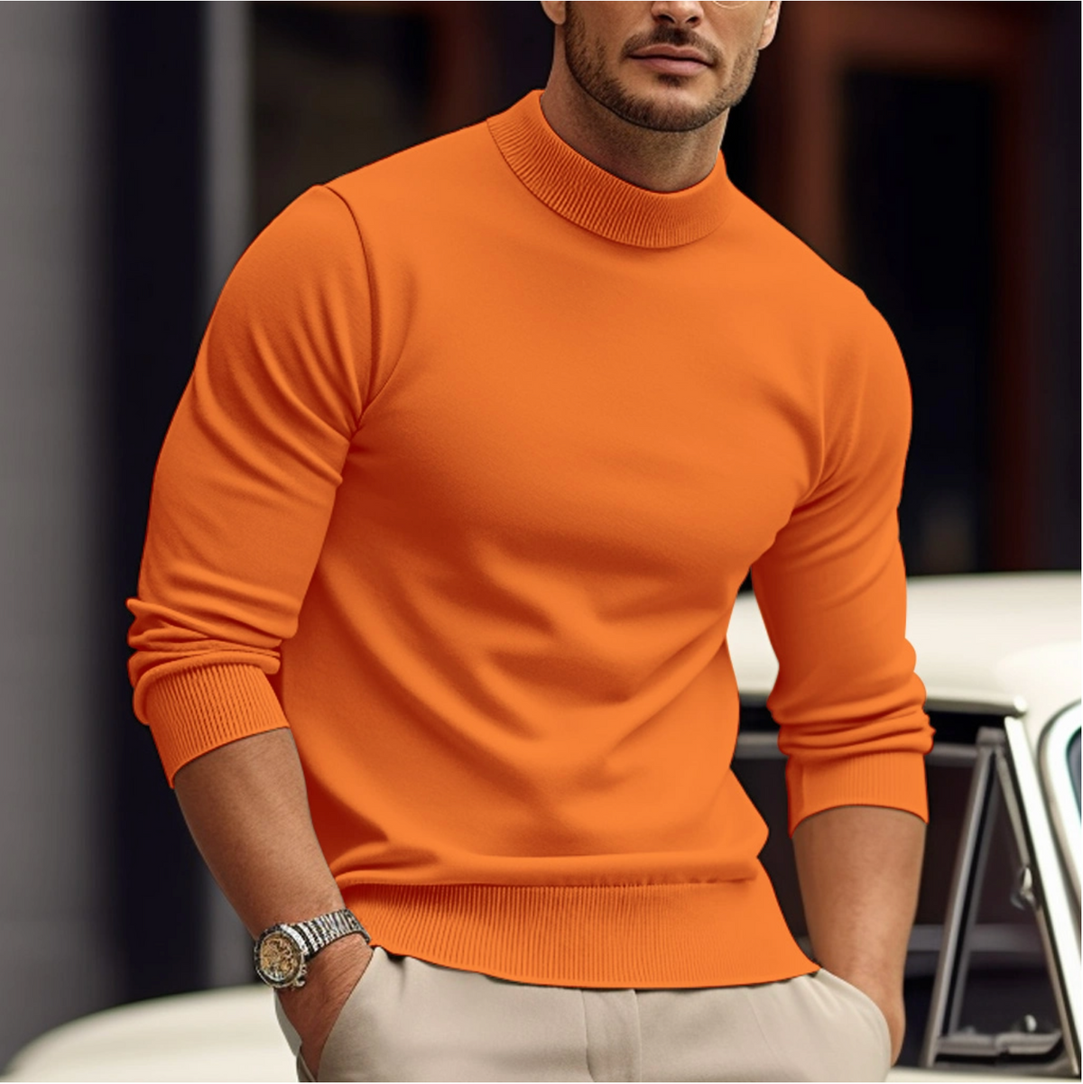 Kael | Men's Turtleneck Cotton Sweater