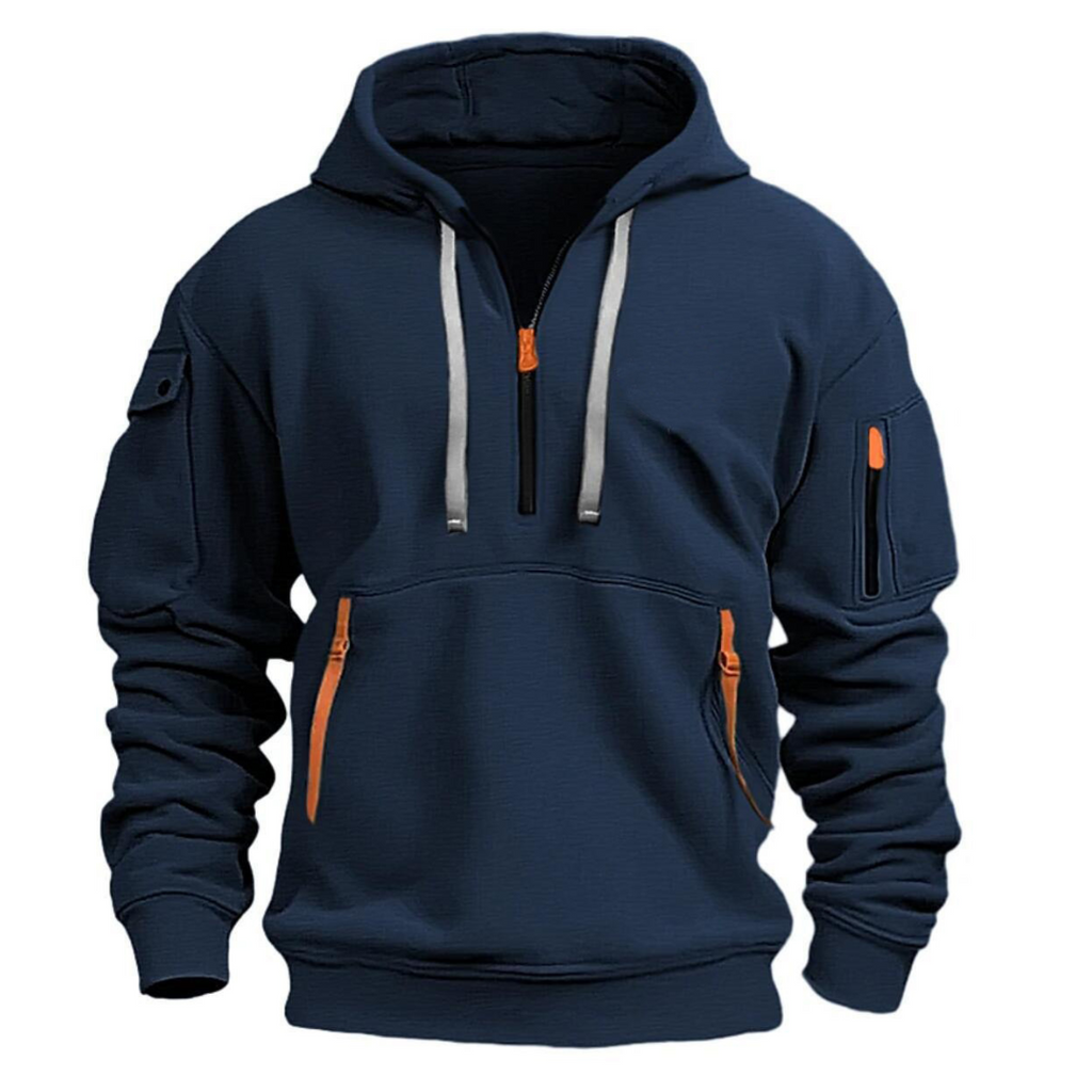 Madsen | Men's Half-Zip Hoodie with Cargo Pockets