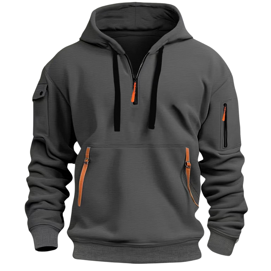 Madsen | Men's Half-Zip Hoodie with Cargo Pockets