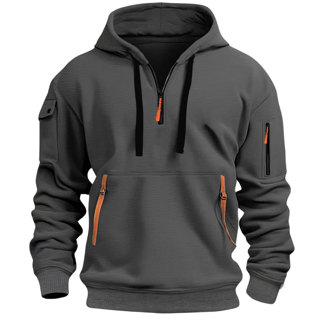 Madsen | Men's Half-Zip Hoodie with Cargo Pockets