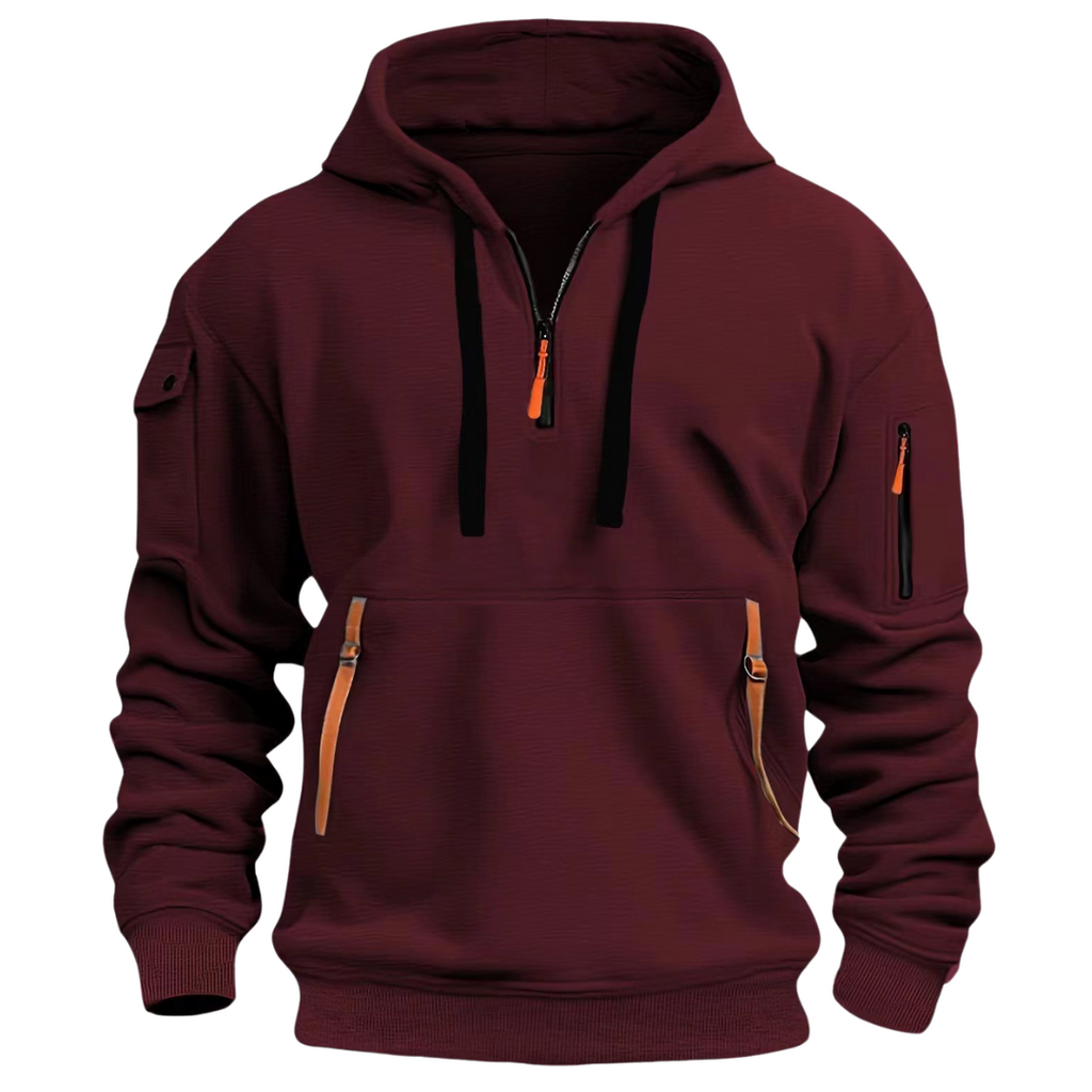 Madsen | Men's Half-Zip Hoodie with Cargo Pockets