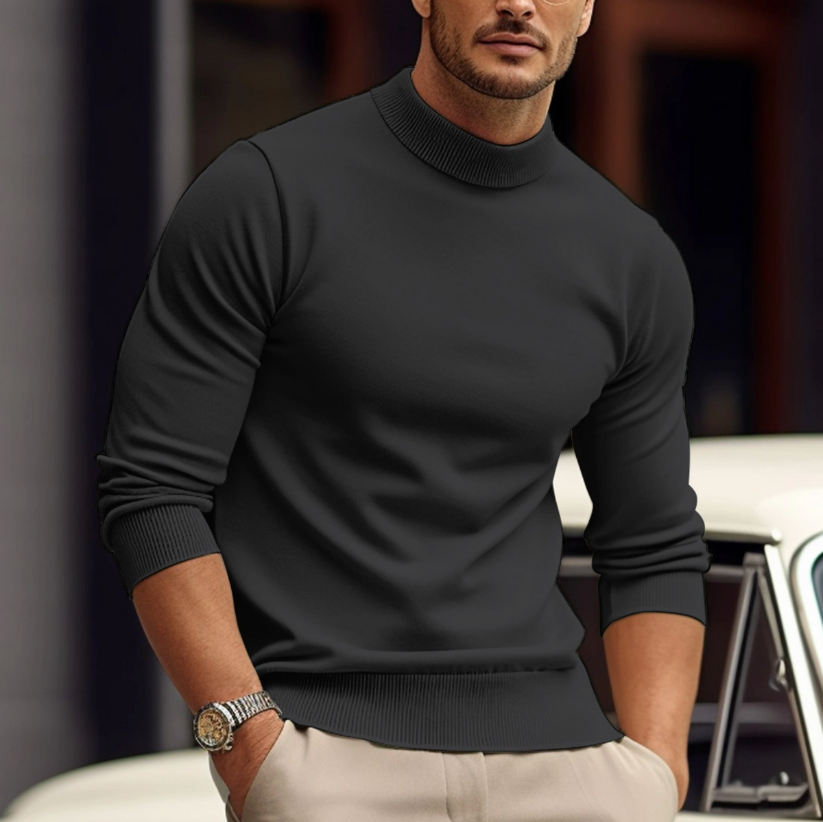 Kael | Men's Turtleneck Cotton Sweater