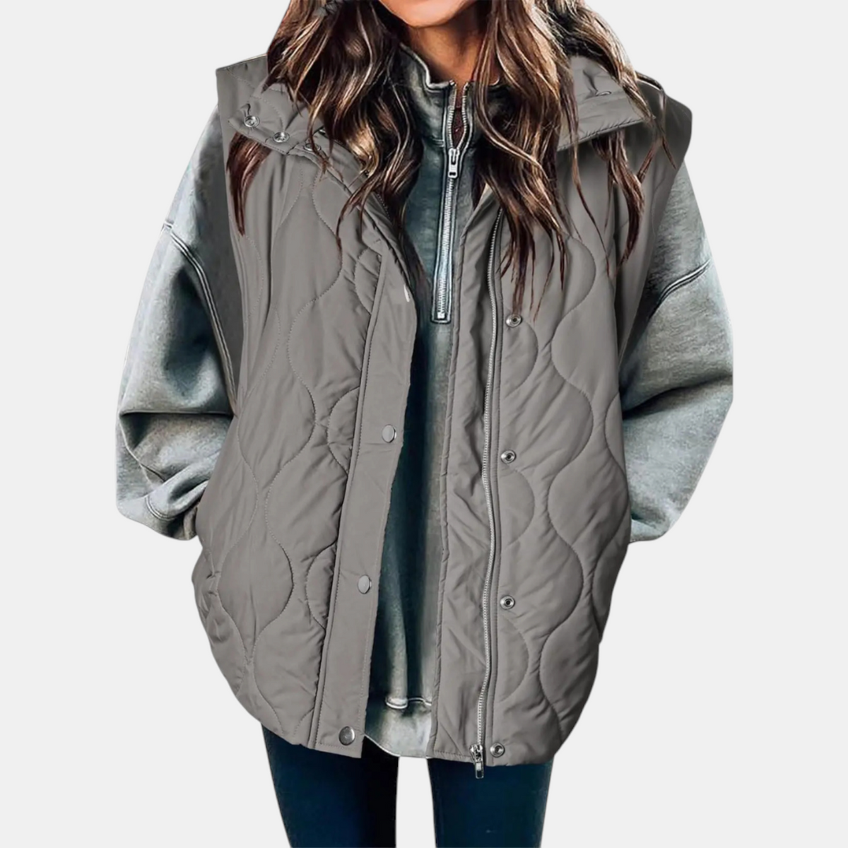 Flora | Women's Quilted Gilet with Removable Hood
