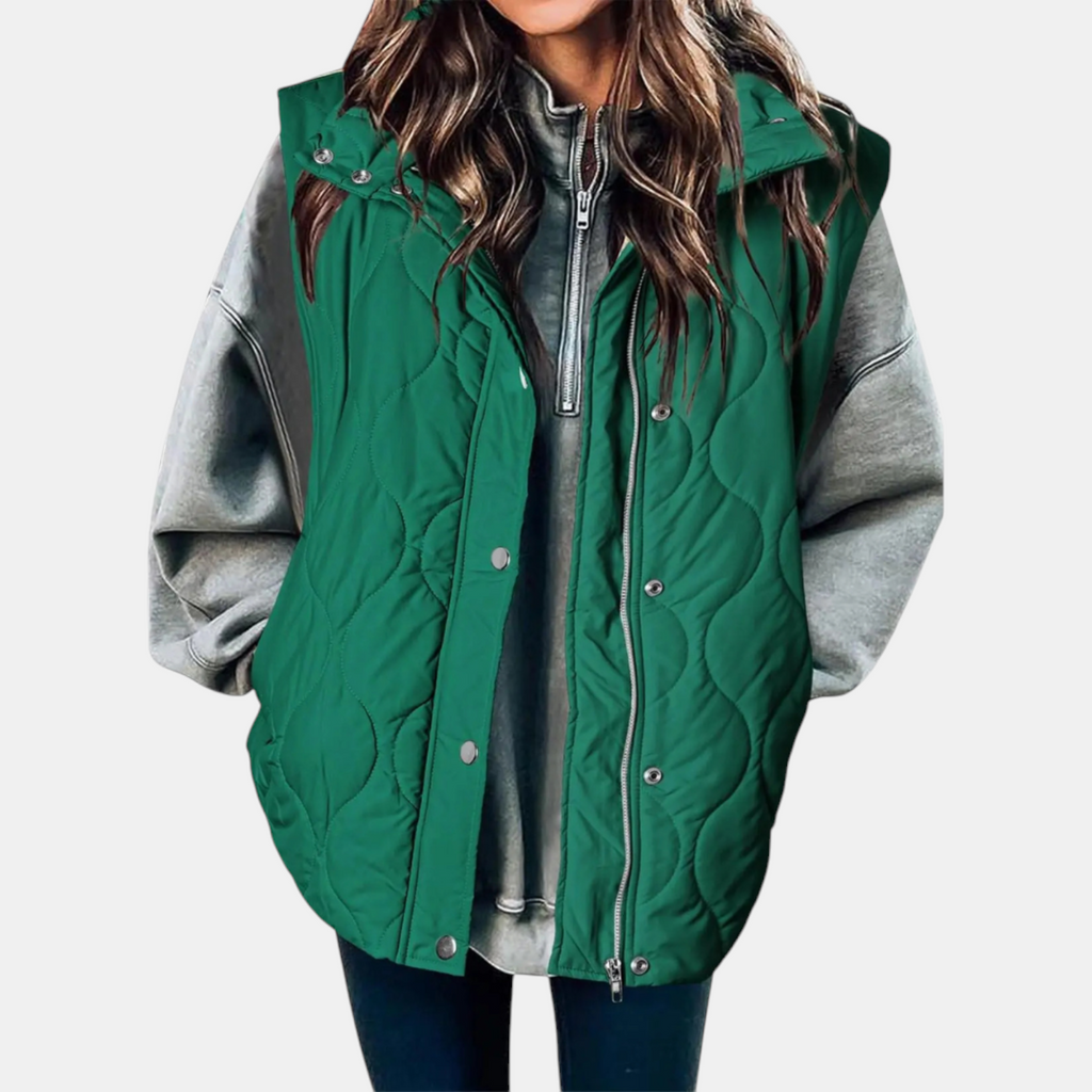 Flora | Women's Quilted Gilet with Removable Hood
