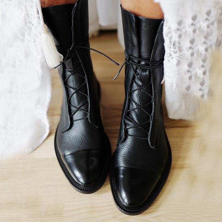 Stylish Women’s Leather Ankle Boots – Everyday Comfort with Timeless Elegance