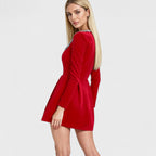 Charlotte | Women's Embellished Square-Neck A-Line Dress