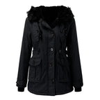 Marlena | Women's Parka Coat with Faux Fur Hood
