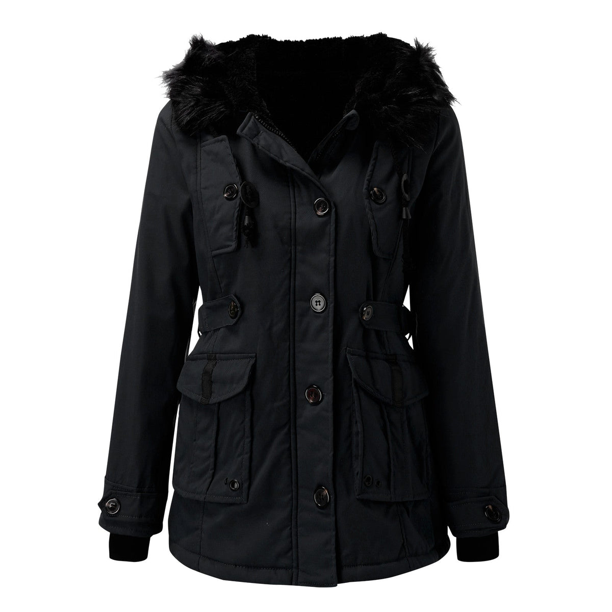 Marlena | Women's Parka Coat with Faux Fur Hood