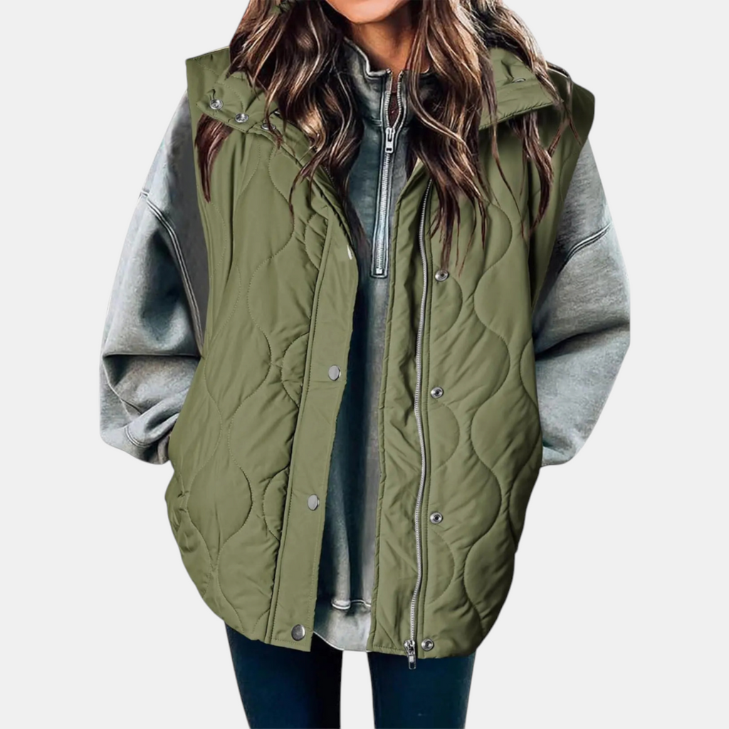 Flora | Women's Quilted Gilet with Removable Hood