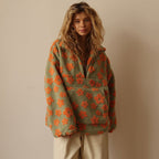 Ivy | Women's Oversized Fleece Sweatshirt with Floral Print