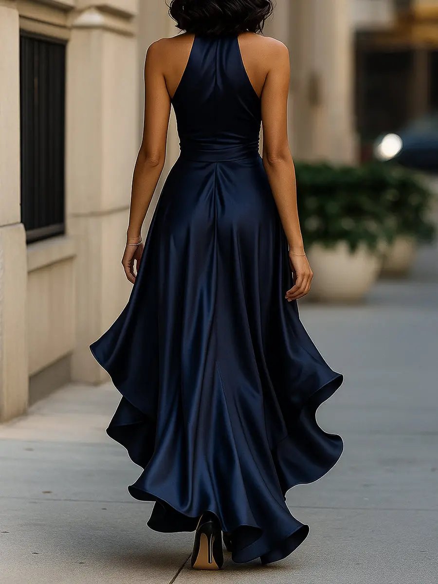 Serina | Women's Halter V-Neck Wrap Dress