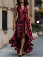 Serina | Women's Halter V-Neck Wrap Dress
