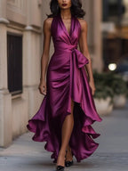 Serina | Women's Halter V-Neck Wrap Dress