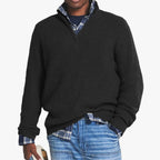 Nathaniel | Men's Quarter-Zip Ribbed Sweater