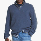 Nathaniel | Men's Quarter-Zip Ribbed Sweater