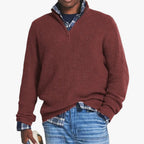 Nathaniel | Men's Quarter-Zip Ribbed Sweater