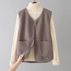 Gae | Women's Button-Front Sleeveless Knit Cardigan