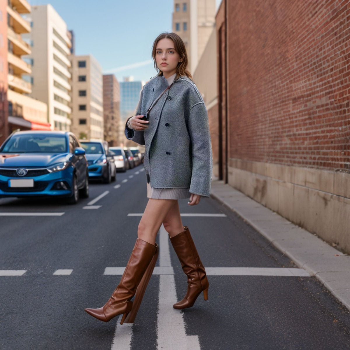Solene | Women's Oversized Double-Breasted Wool Jacket