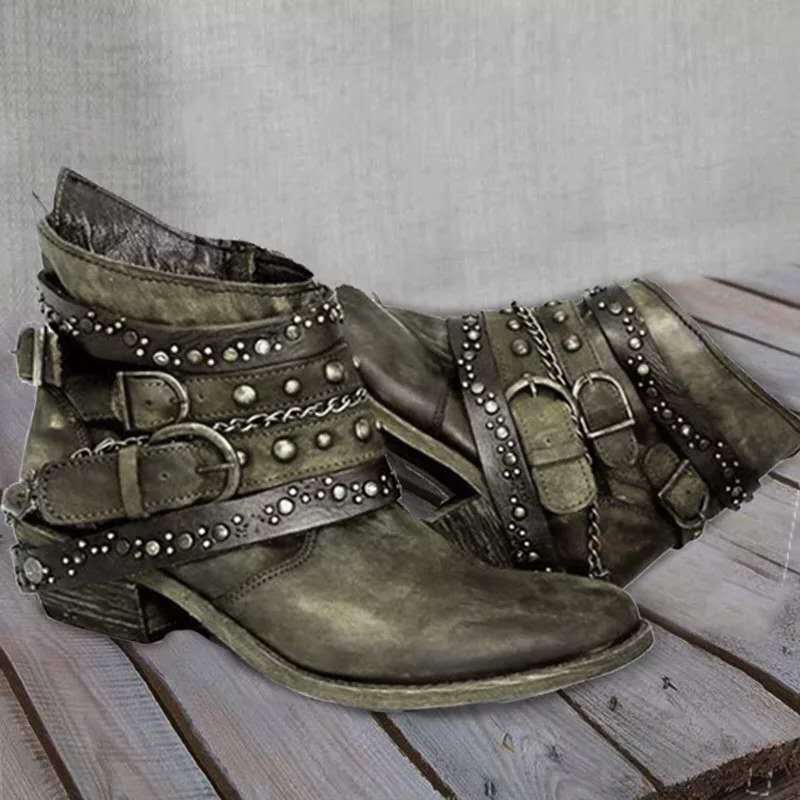 Anaïs | Women's Western Studded Ankle Boots