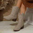 Etta | Women's Western Embroidered Mid-Calf Boot