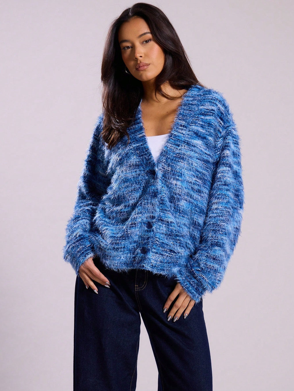Lena | Women's Oversized Cardigan with Textured Knit