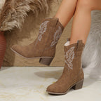 Etta | Women's Western Embroidered Mid-Calf Boot