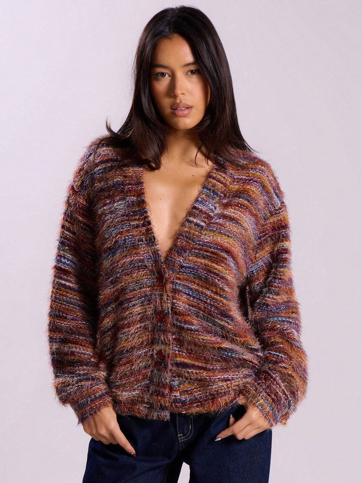 Lena | Women's Oversized Cardigan with Textured Knit