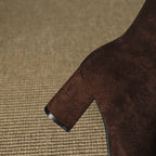 Alora | Women Suede Ankle Boots Block Heel Side Zip