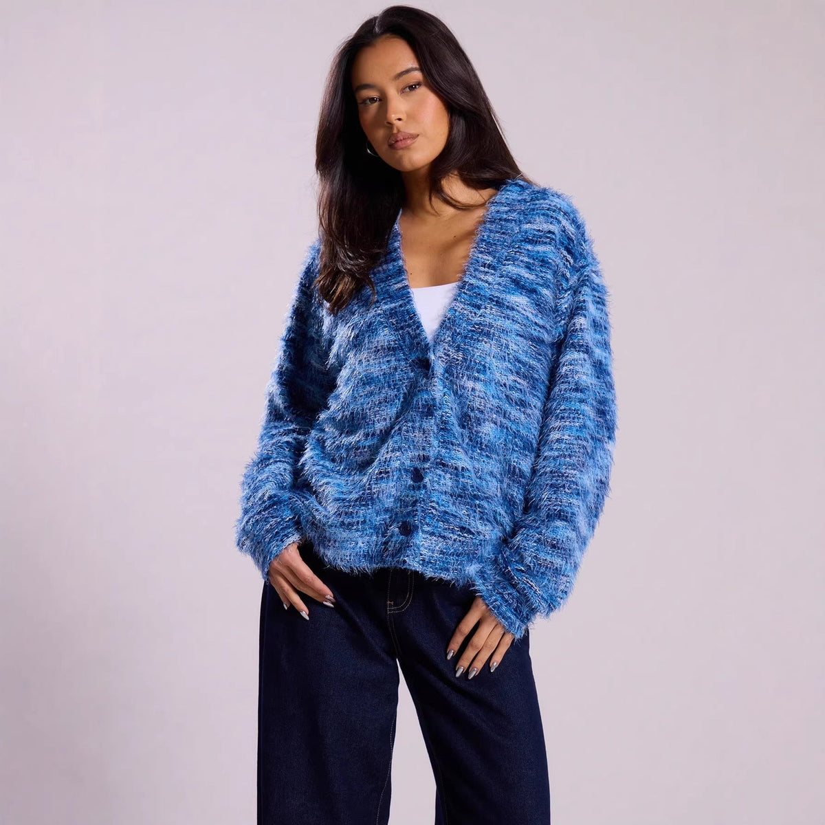 Lena | Women's Oversized Cardigan with Textured Knit