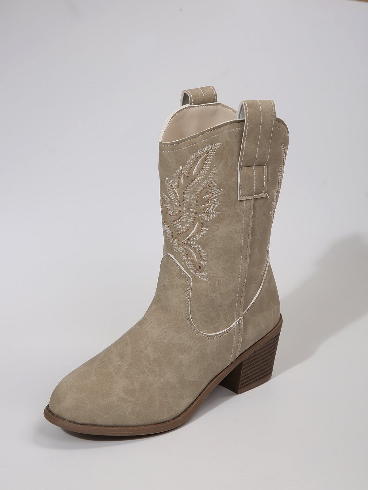Etta | Women's Western Embroidered Mid-Calf Boot